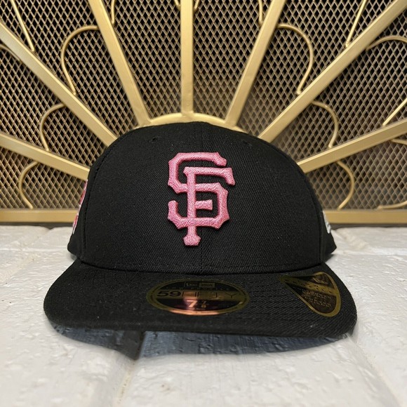 New Era 59FIFTY San Francisco Giants Fitted Breast Cancer Baseball Hat Size 8 SF - Picture 2 of 4